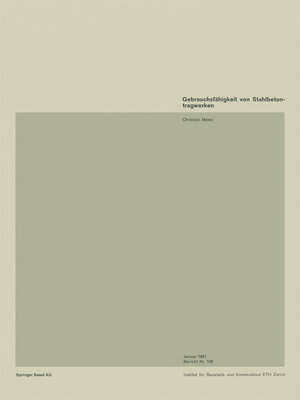 cover image of Gebrauchsfähigkeit von Stahlbetontragwerken